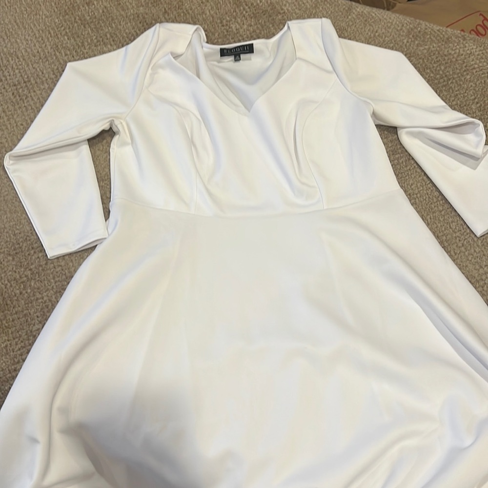 ELOQUII fit and flare midi dress